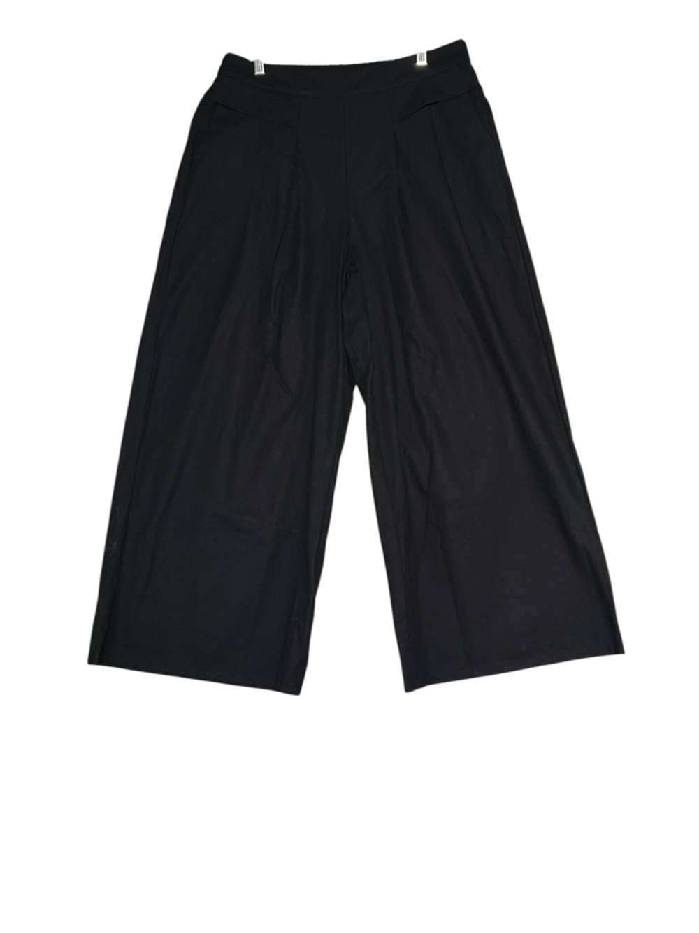 BUDDHA STONES Black Wide Leg Cotton Linen Trousers High Waist Women XXXL 3XL NEW - Picture 14 of 14